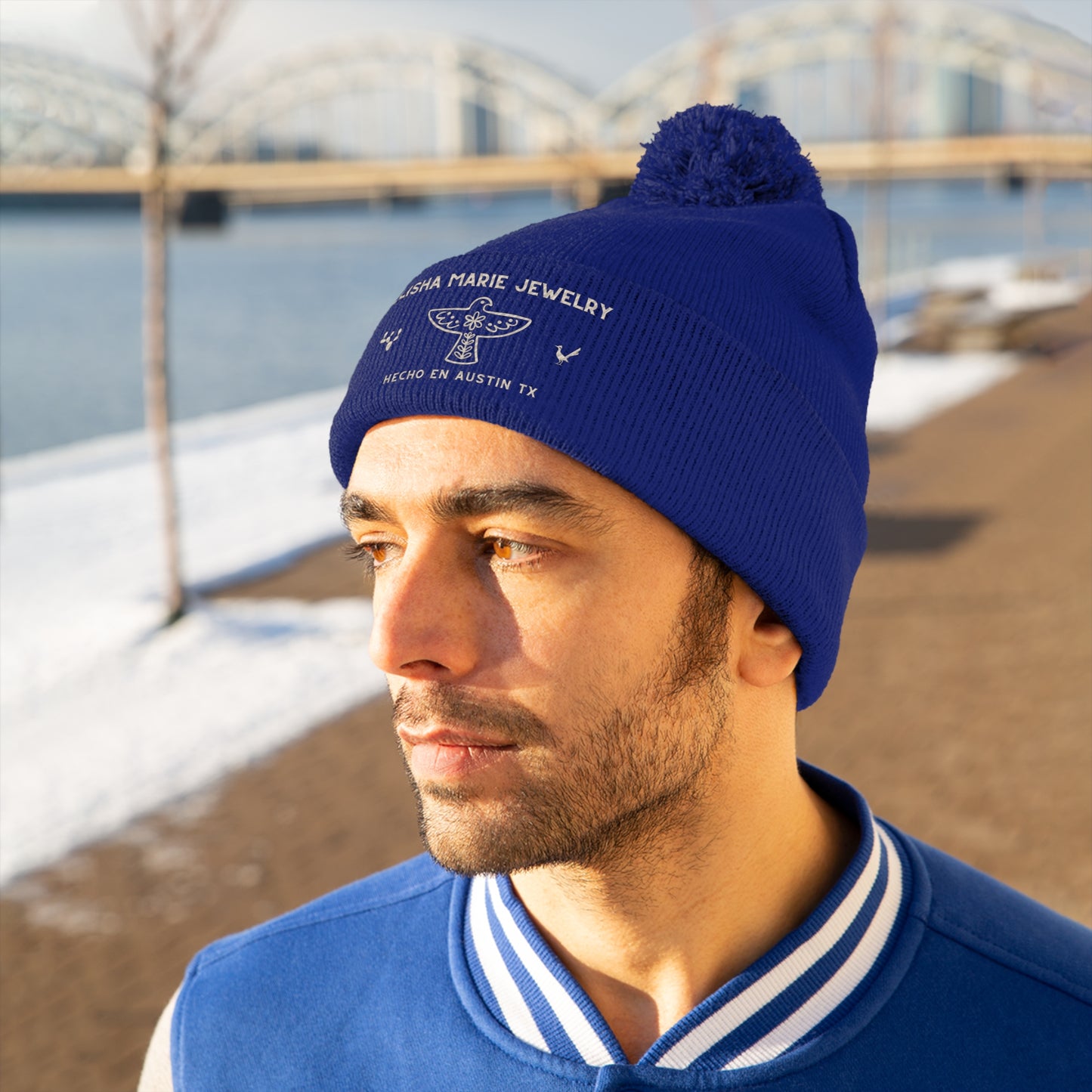 EM Pom Pom Beanie