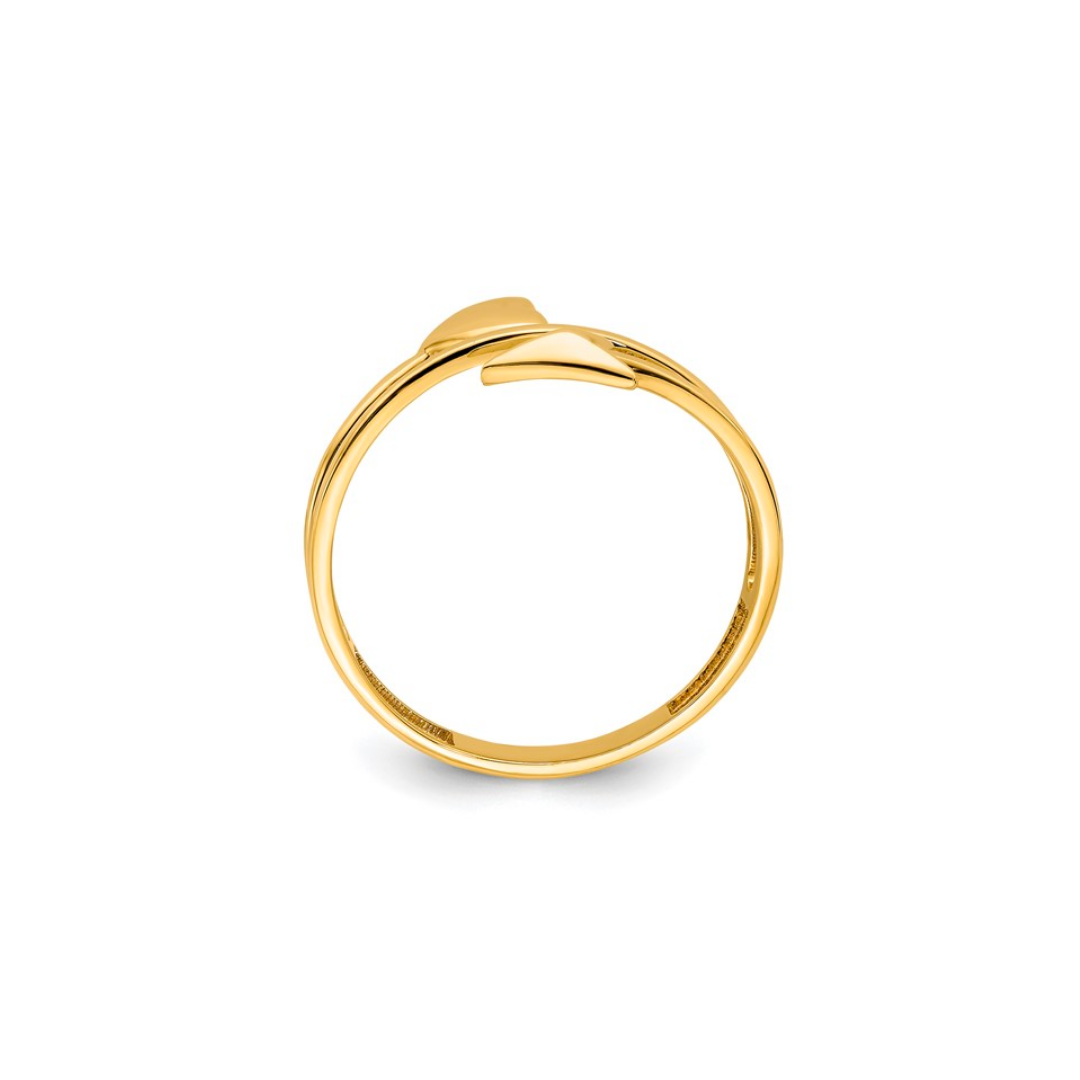 14K Adjustable Heart and Arrow Ring