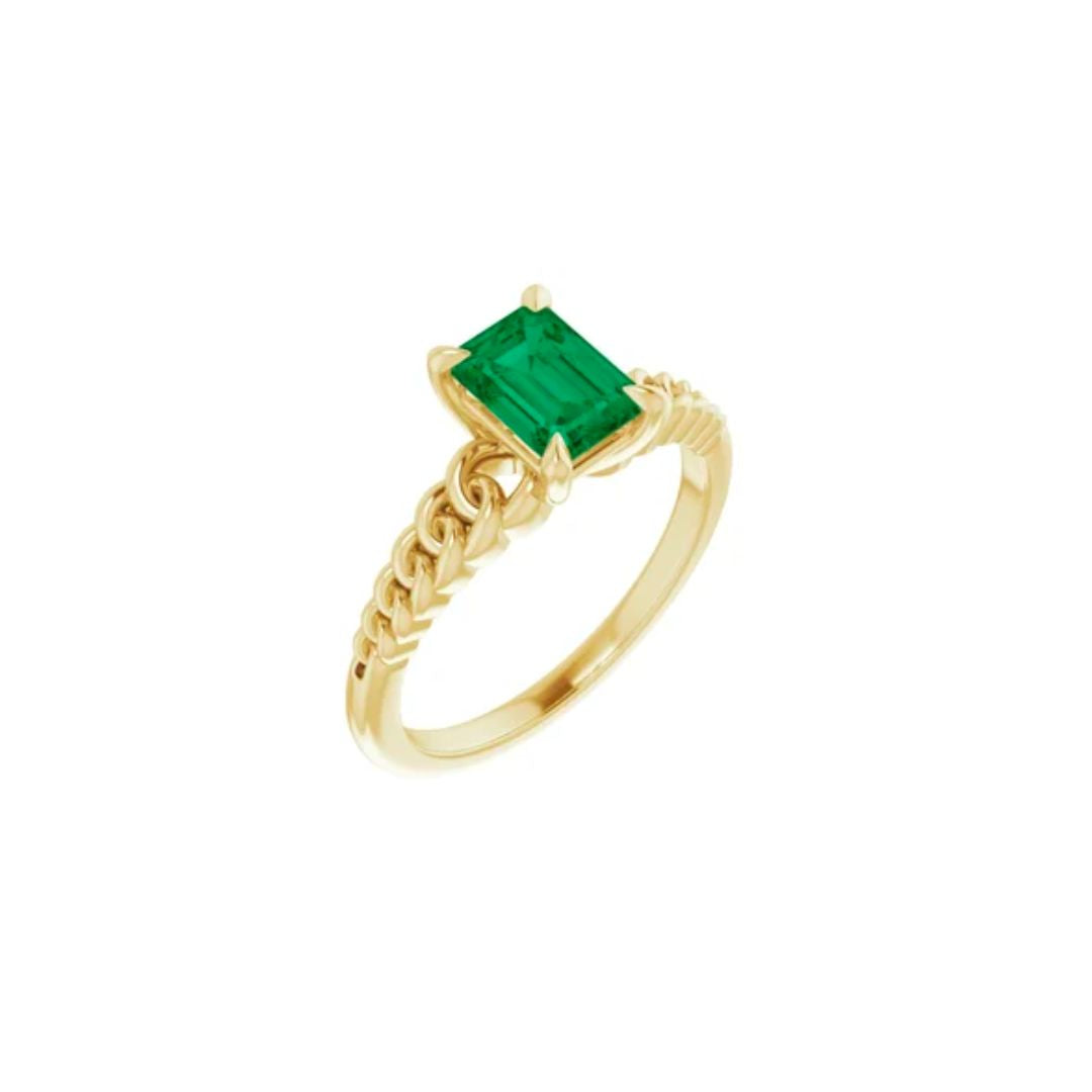 Emerald Engagement Ring
