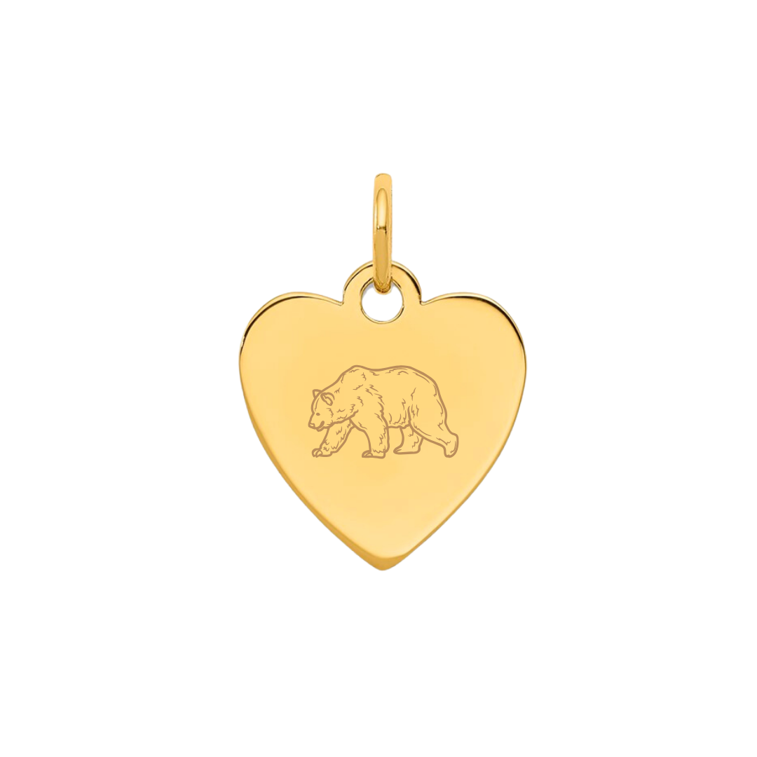 Bear Heart Charm