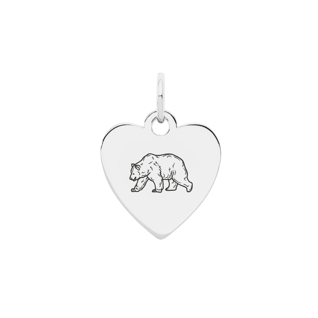 Bear Heart Charm