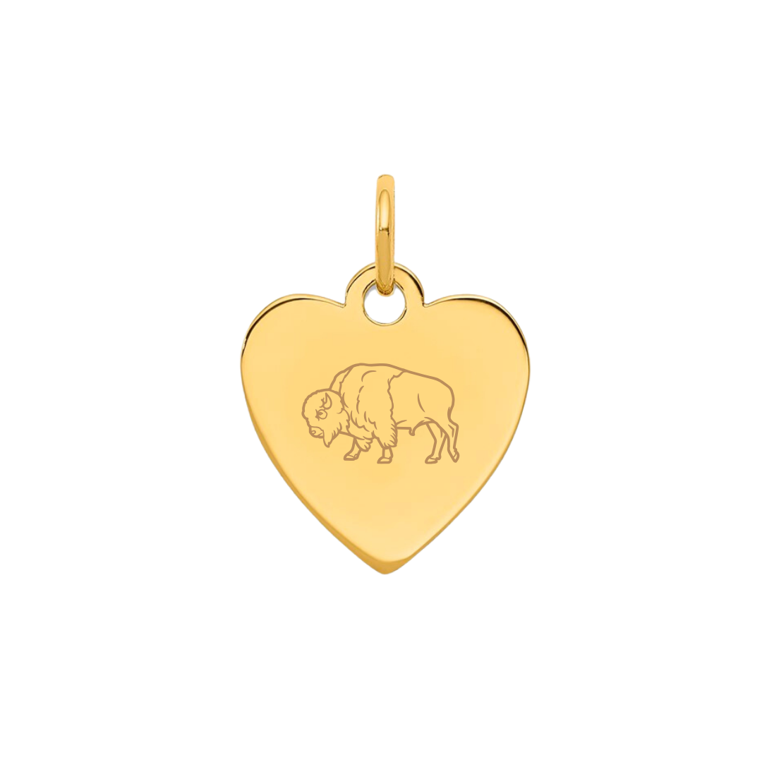 Bison Heart Charm