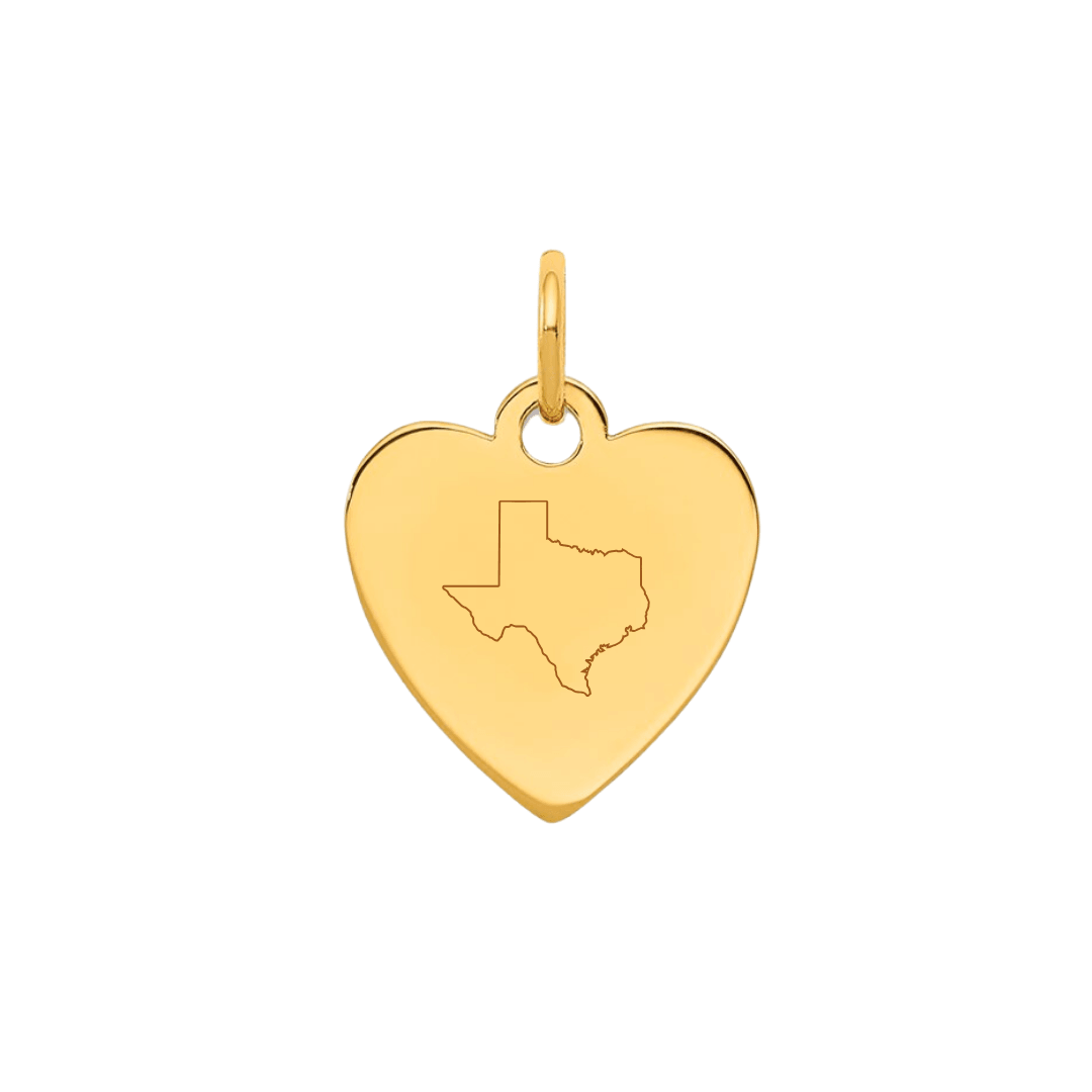Texas Heart Charm