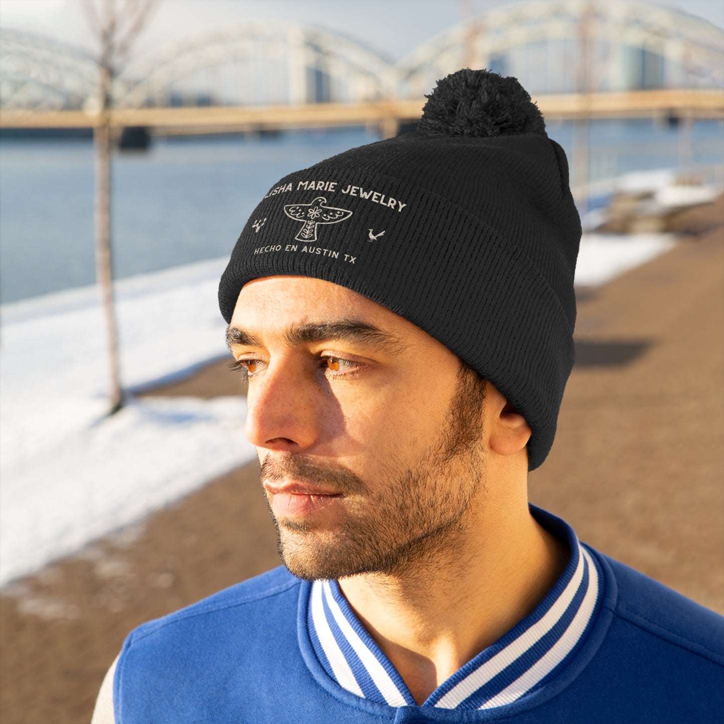EM Pom Pom Beanie