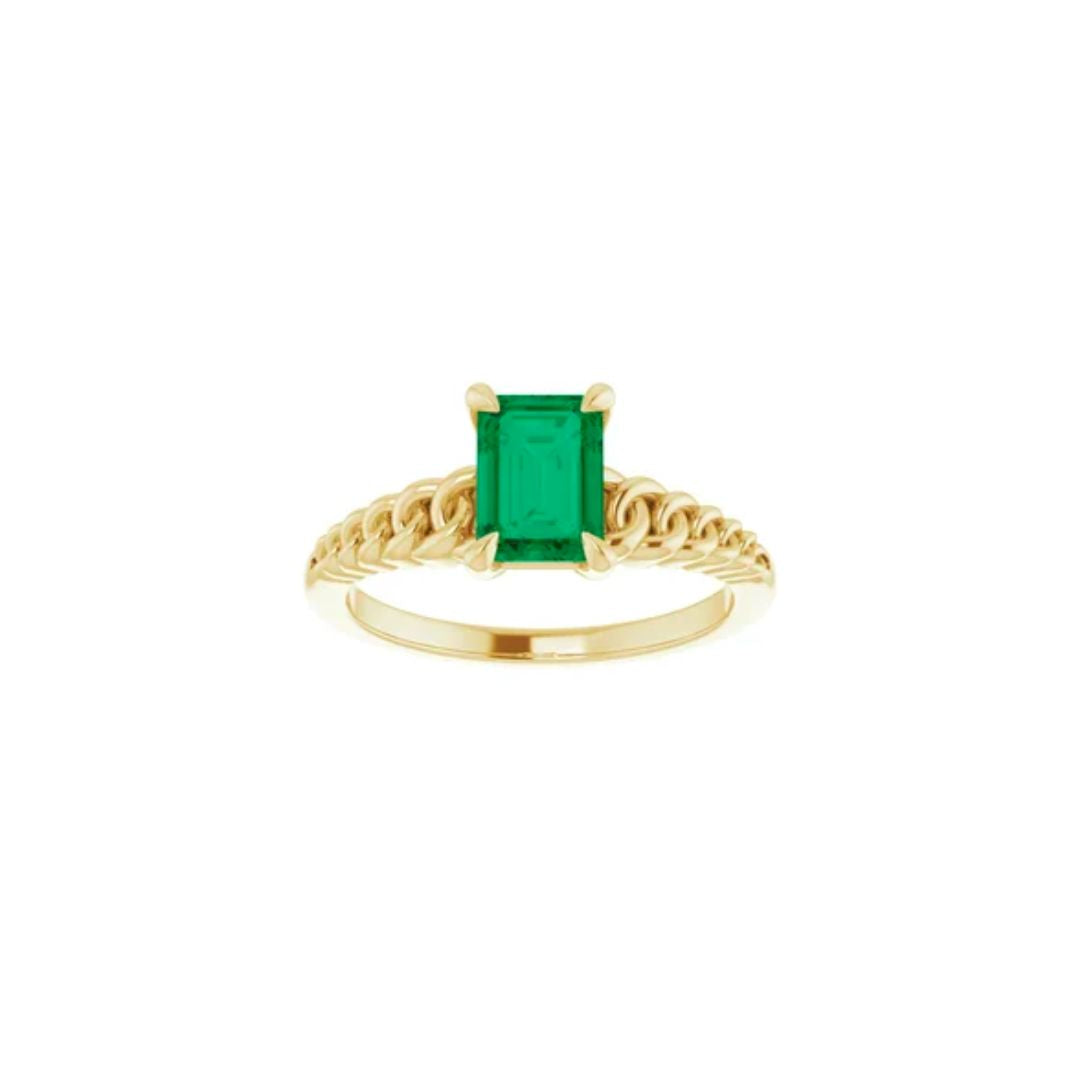 Emerald Engagement Ring