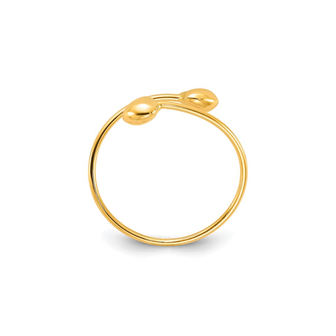 14K Adjustable Heart Ring