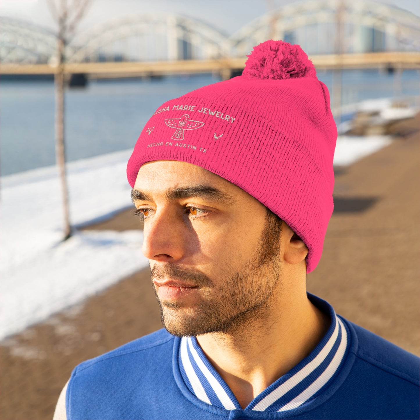 EM Pom Pom Beanie
