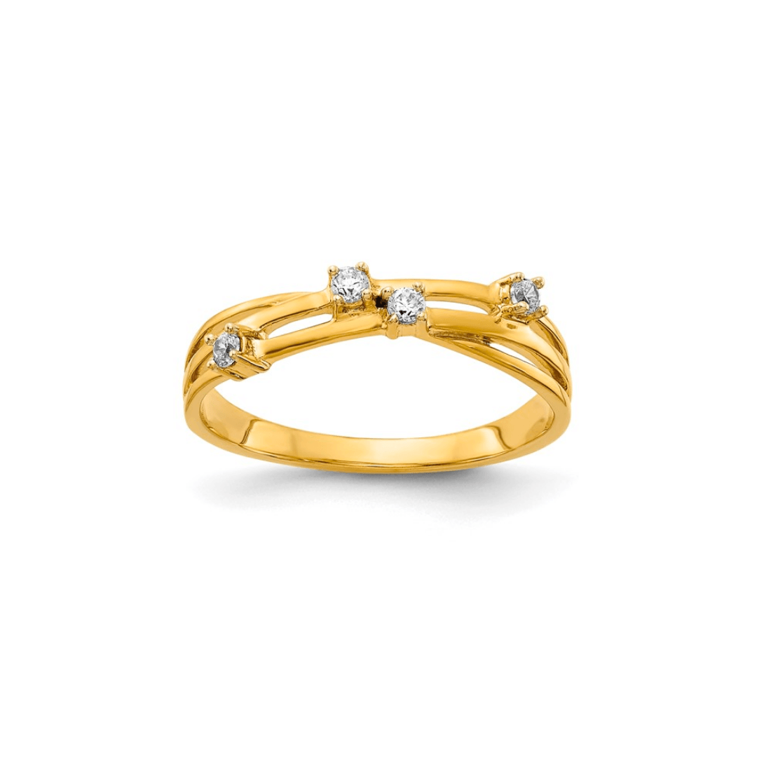 14k Wrap Diamond Ring