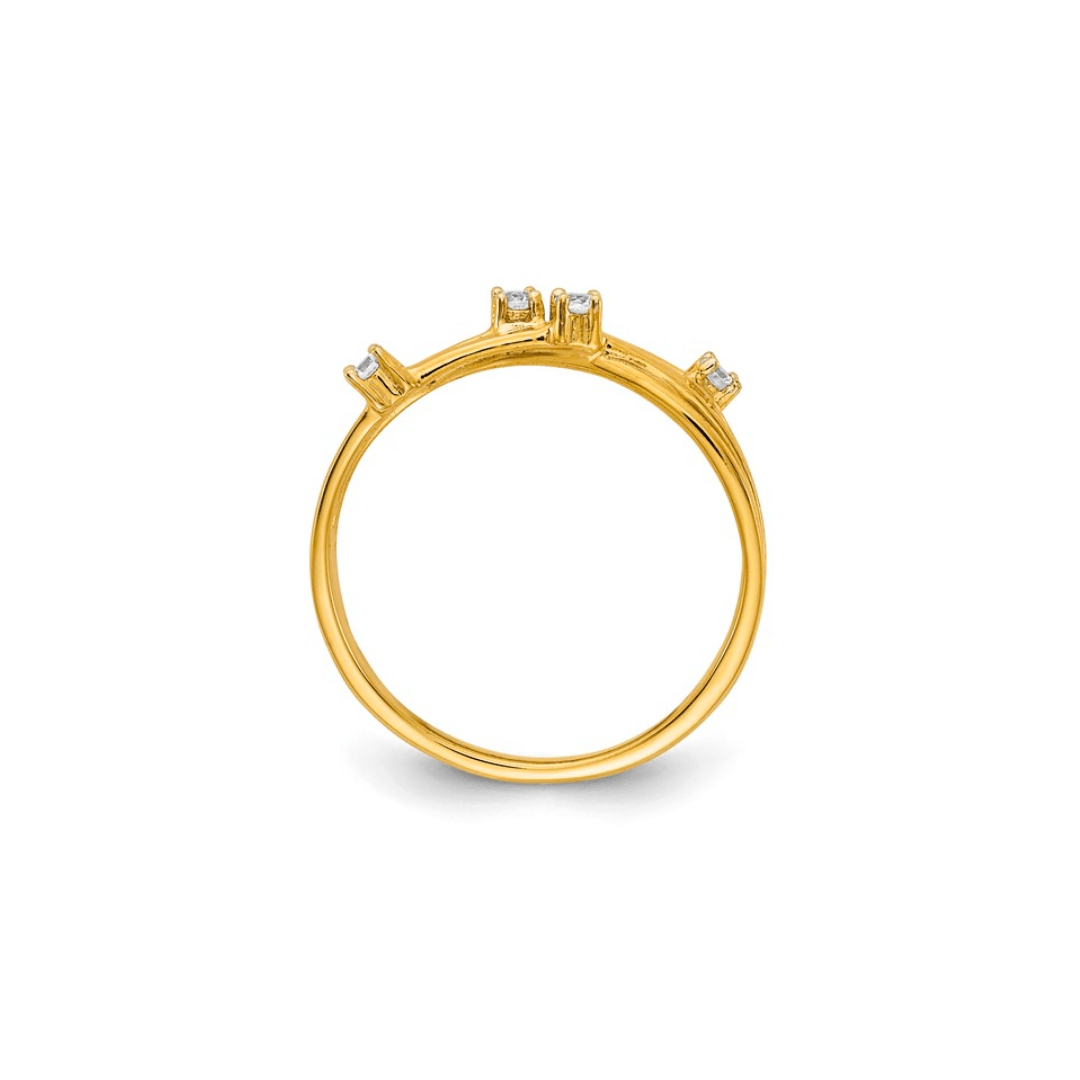 14k Wrap Diamond Ring