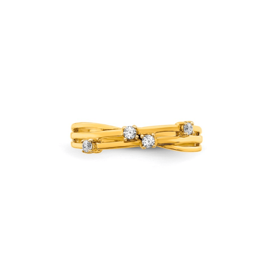 14k Wrap Diamond Ring