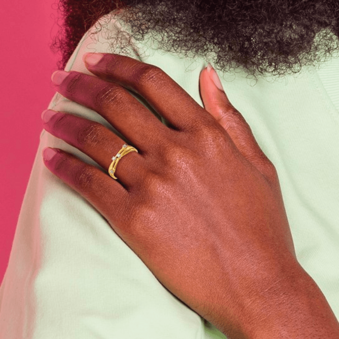 14k Wrap Diamond Ring