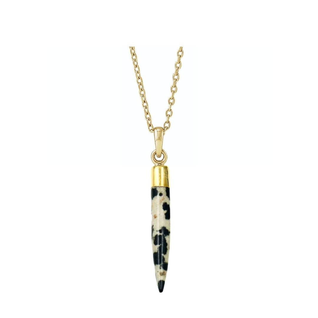 Point Dalmatian Jasper Necklace