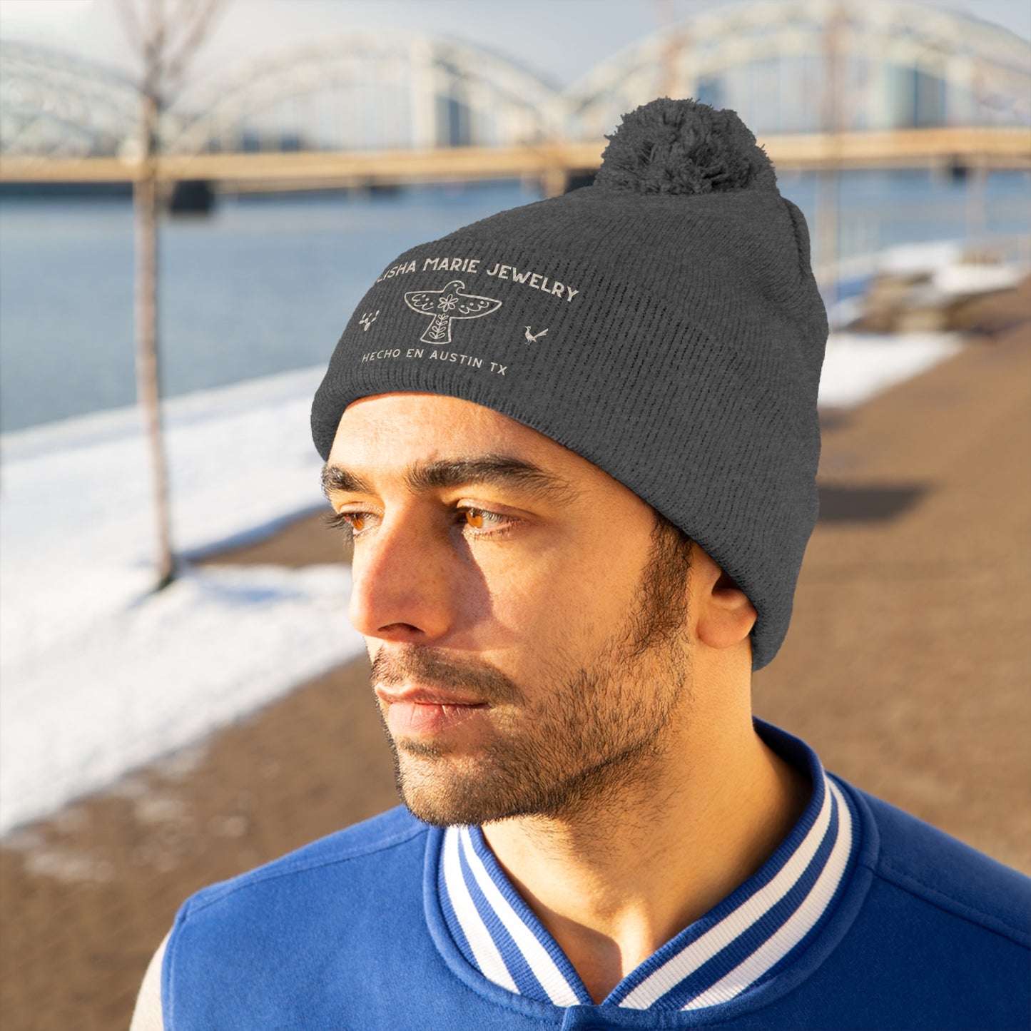 EM Pom Pom Beanie
