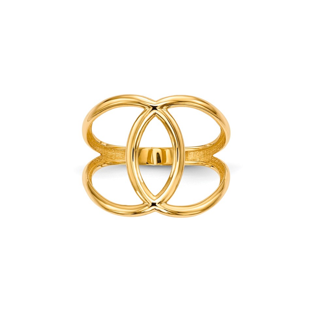 14K Stacked Loop Ring