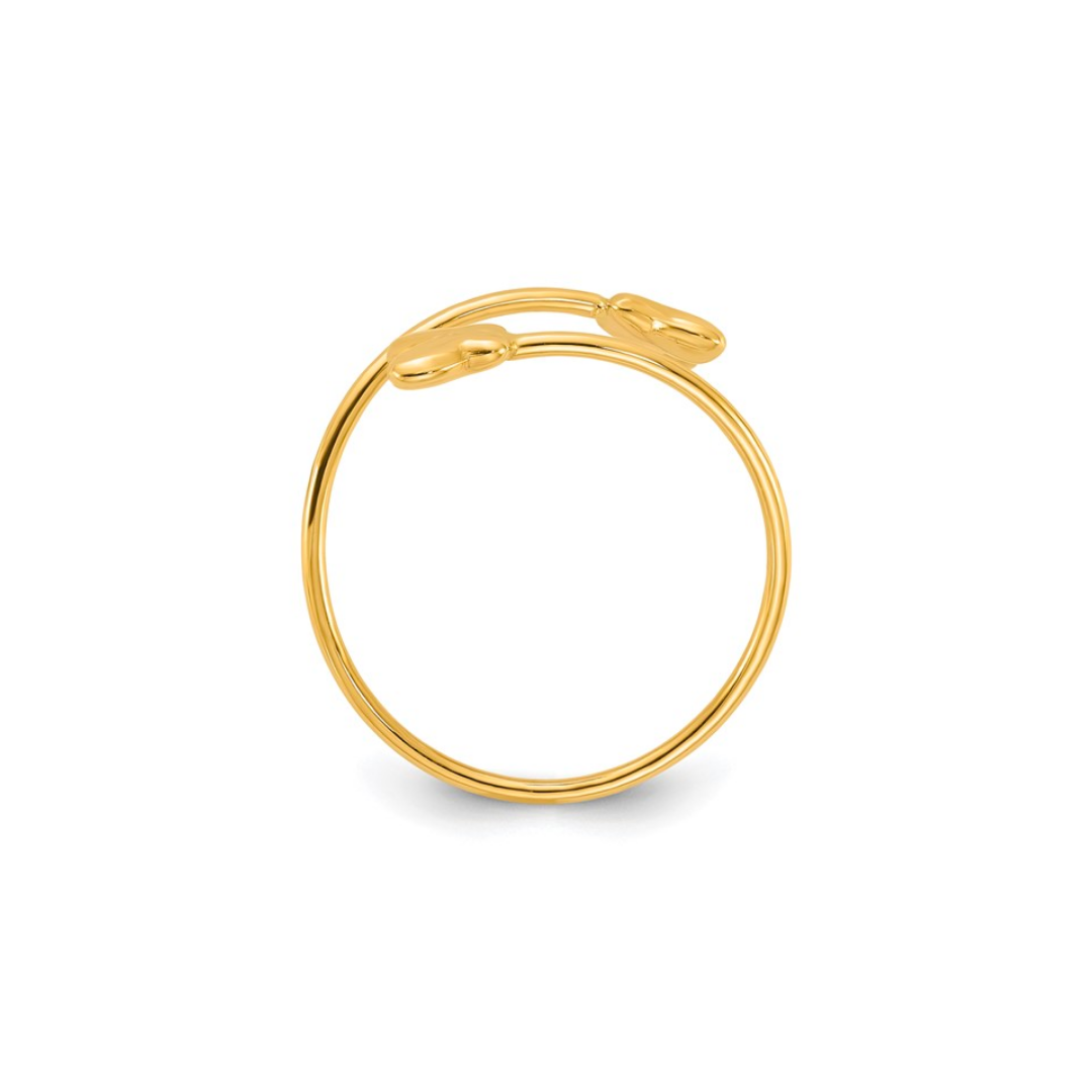 14K Adjustable Butterfly Ring