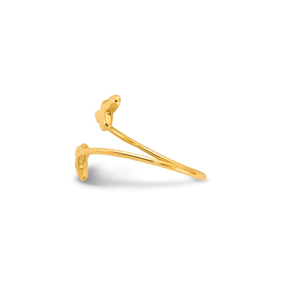 14K Adjustable Butterfly Ring