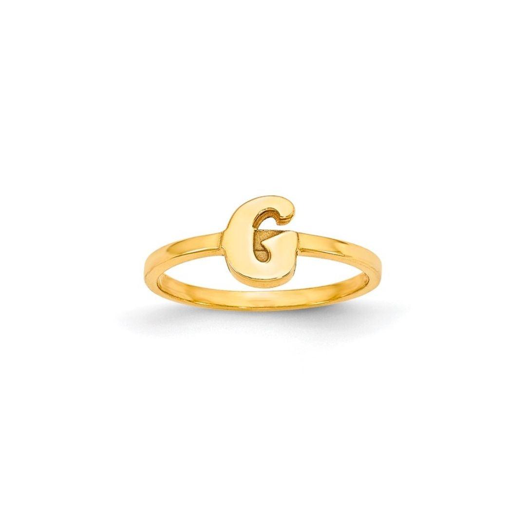 Block Initial Ring - Elisha Marie Jewelry