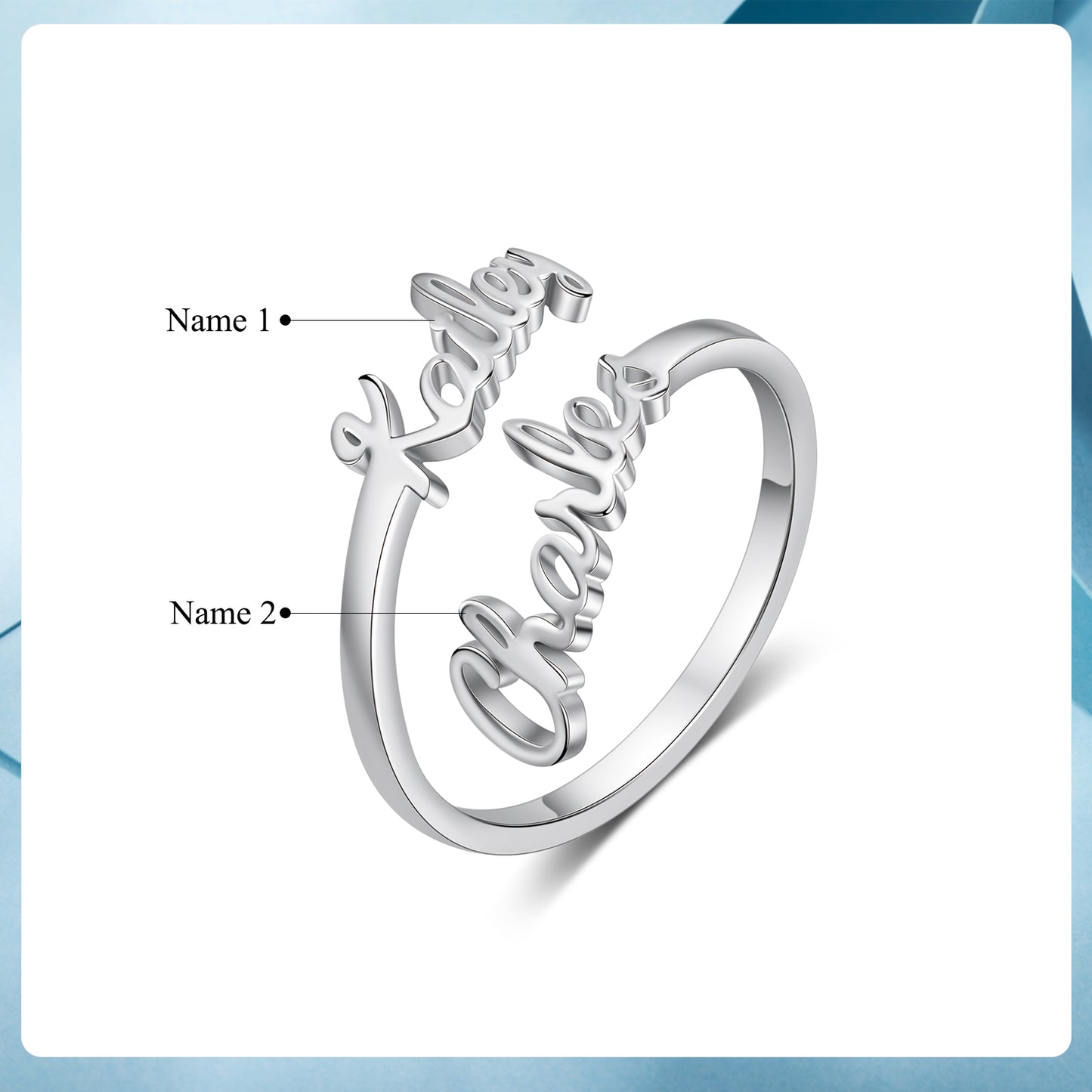 Custom Two Name Ring
