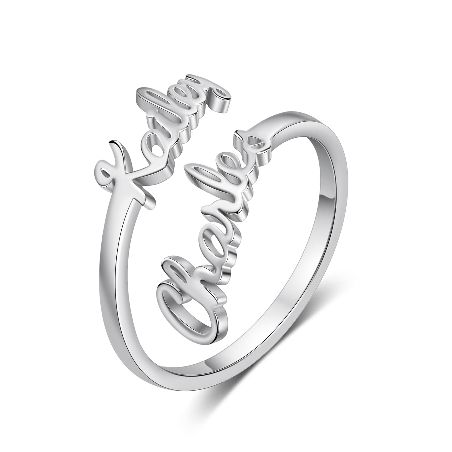Custom Two Name Ring