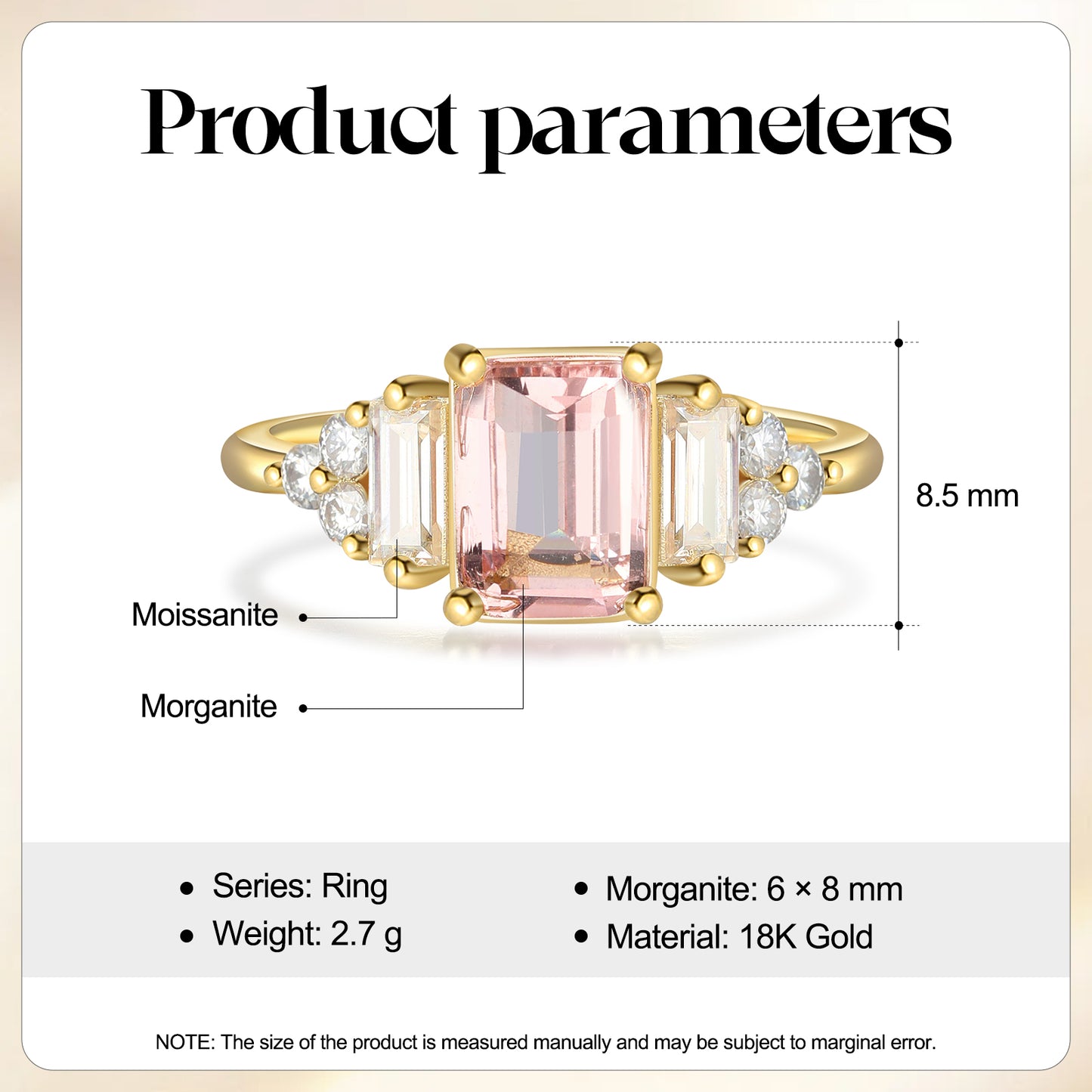 Pink Morganite Ring