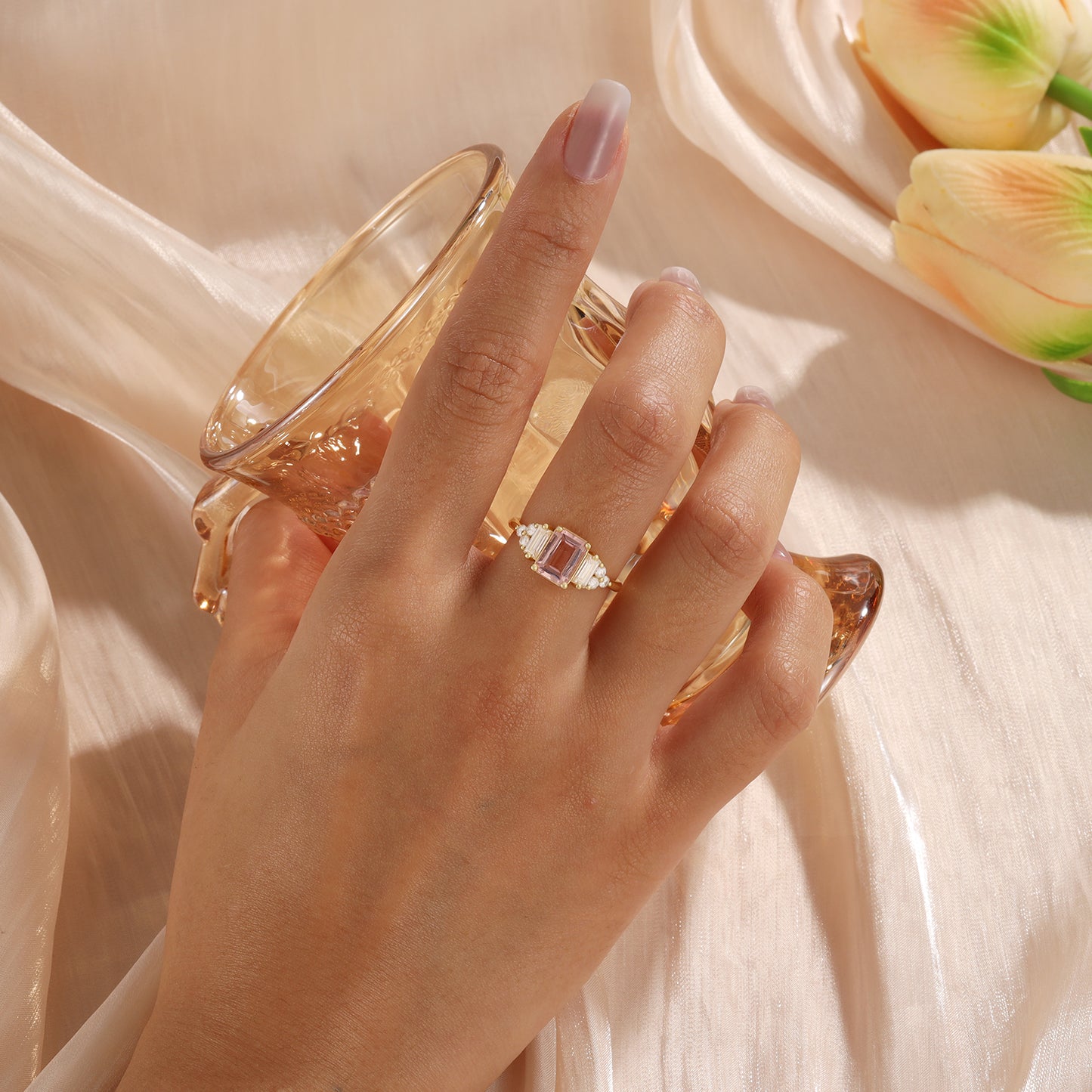 Pink Morganite Ring
