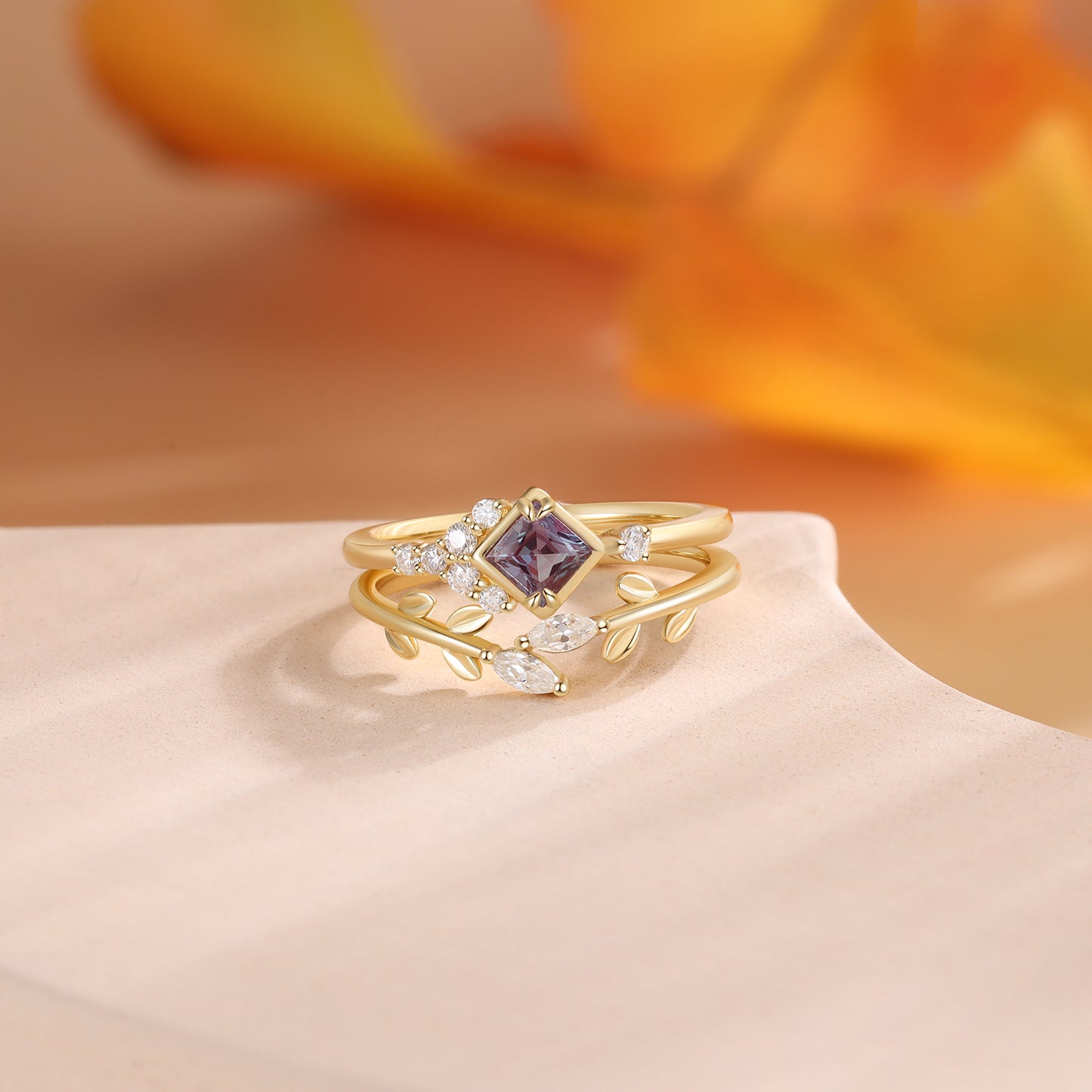 18K Alexandrite Engagement Ring
