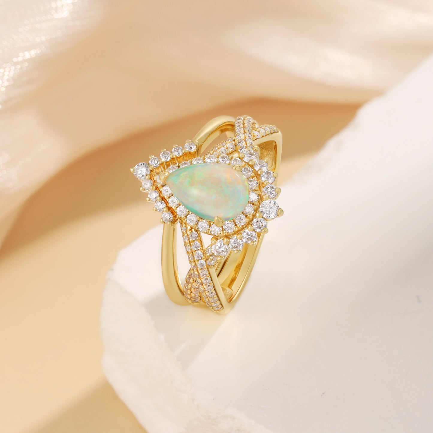 Opal Engagement Ring
