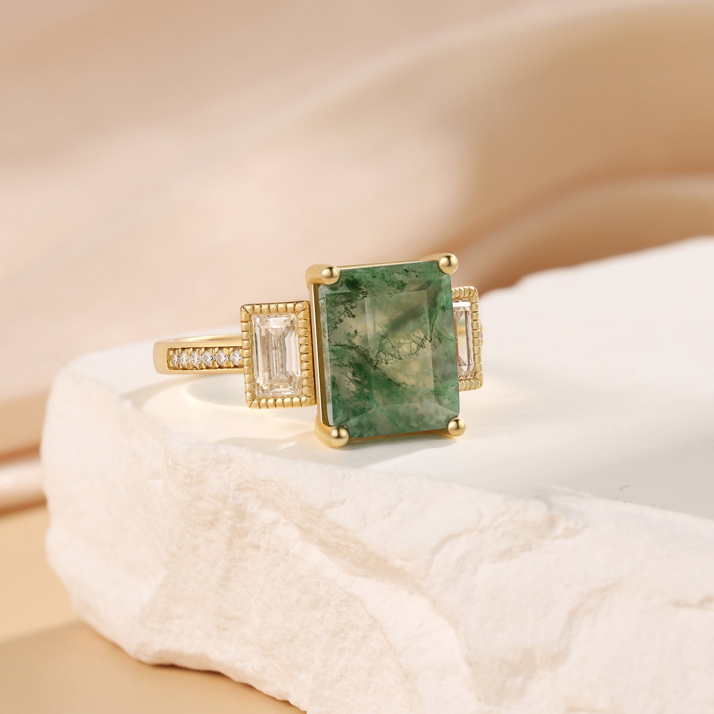 Moss Agate Ring