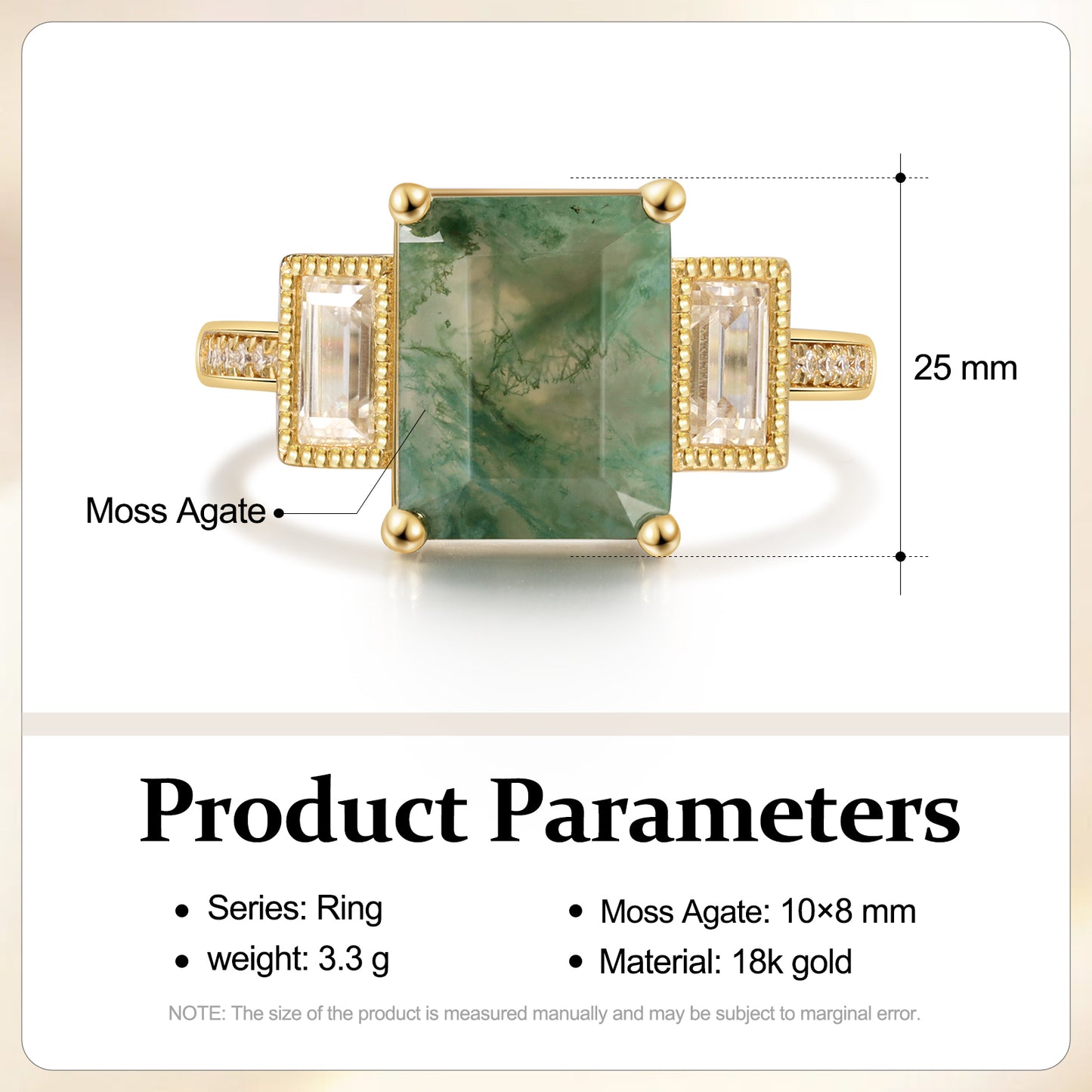 Moss Agate Ring