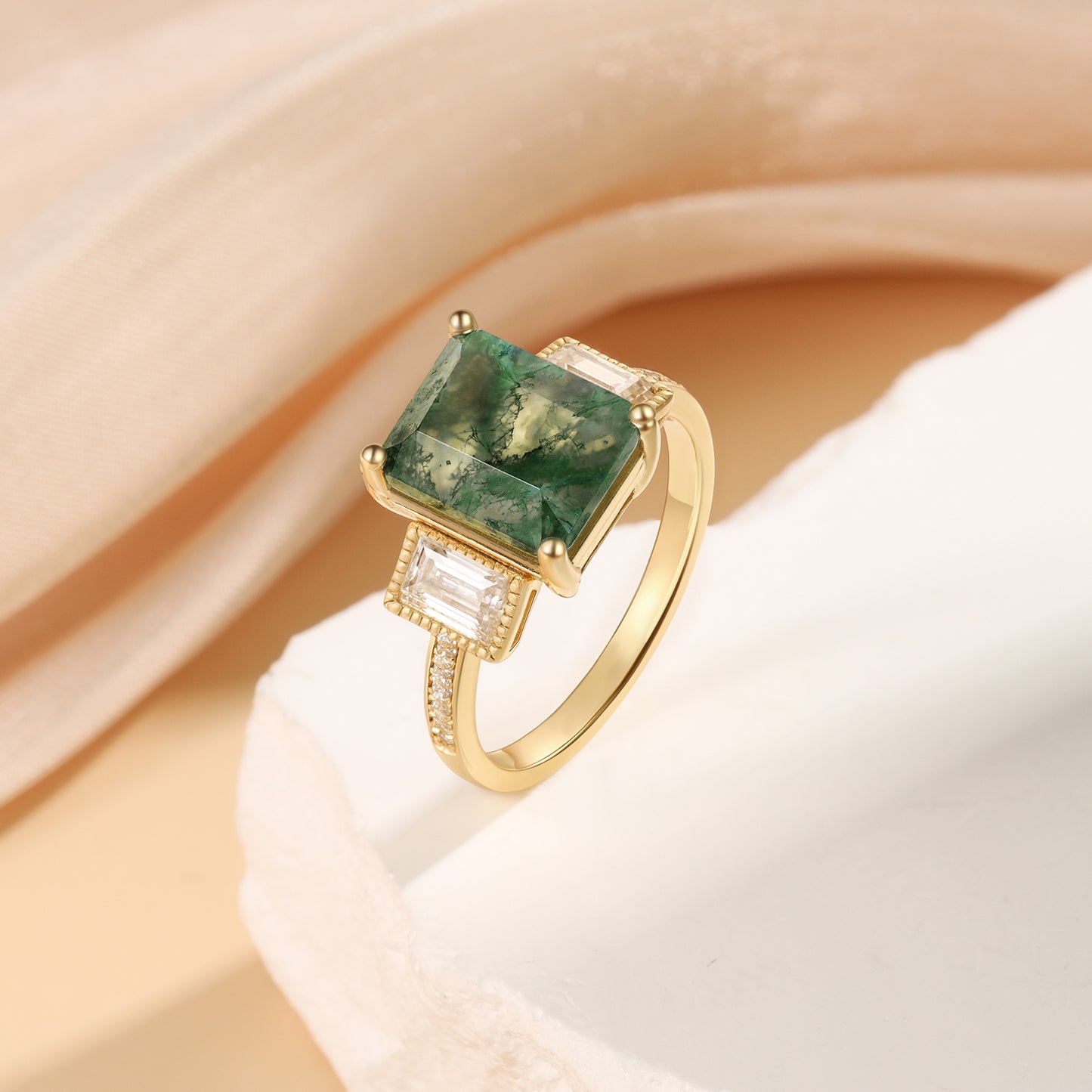 Moss Agate Ring