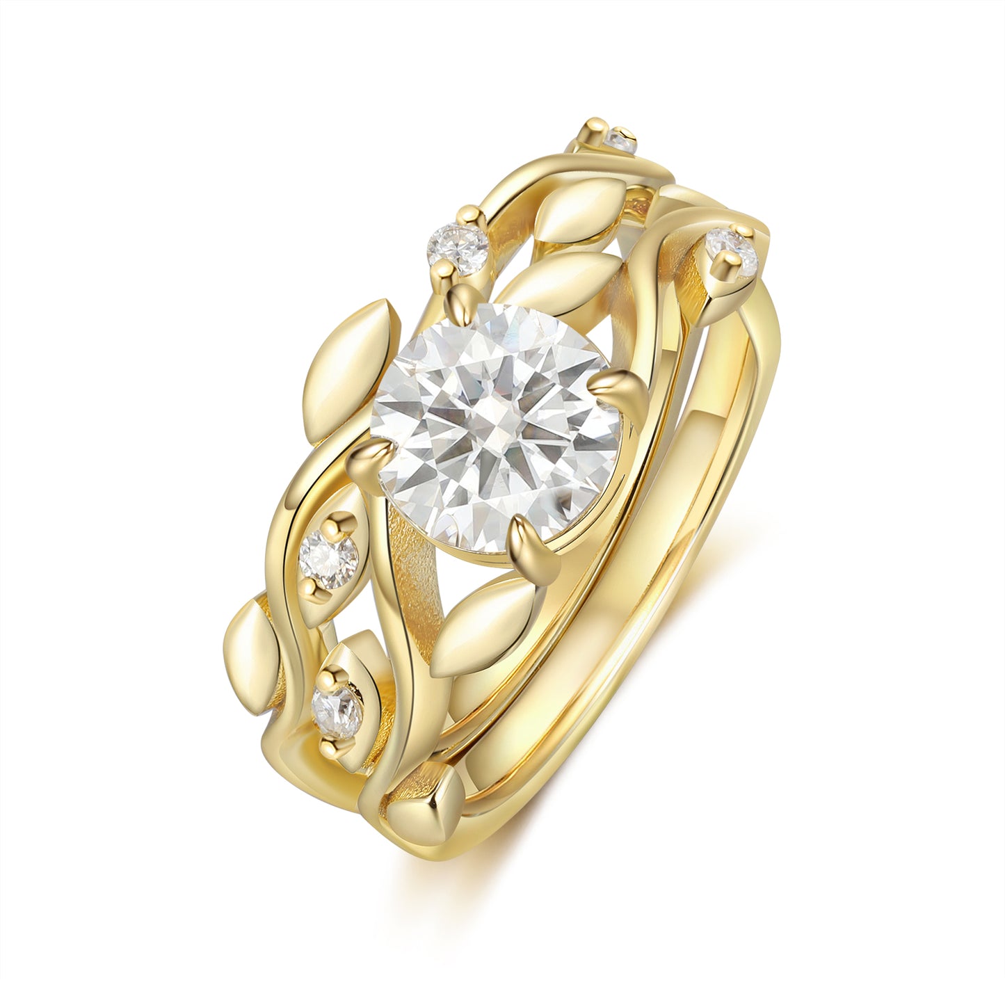 18K Moissanite Engagement Ring