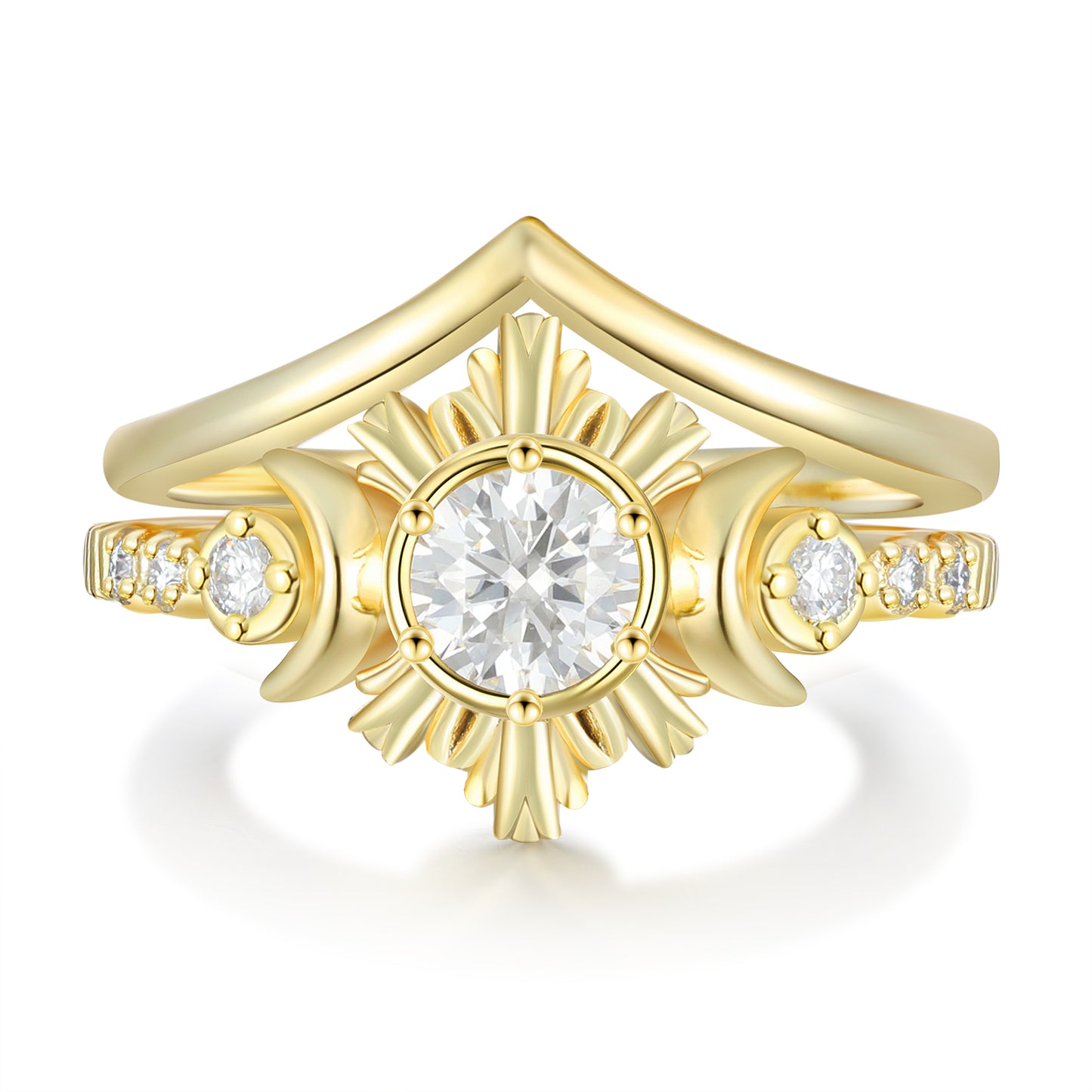 K Gold Lab Moissanite Ring
