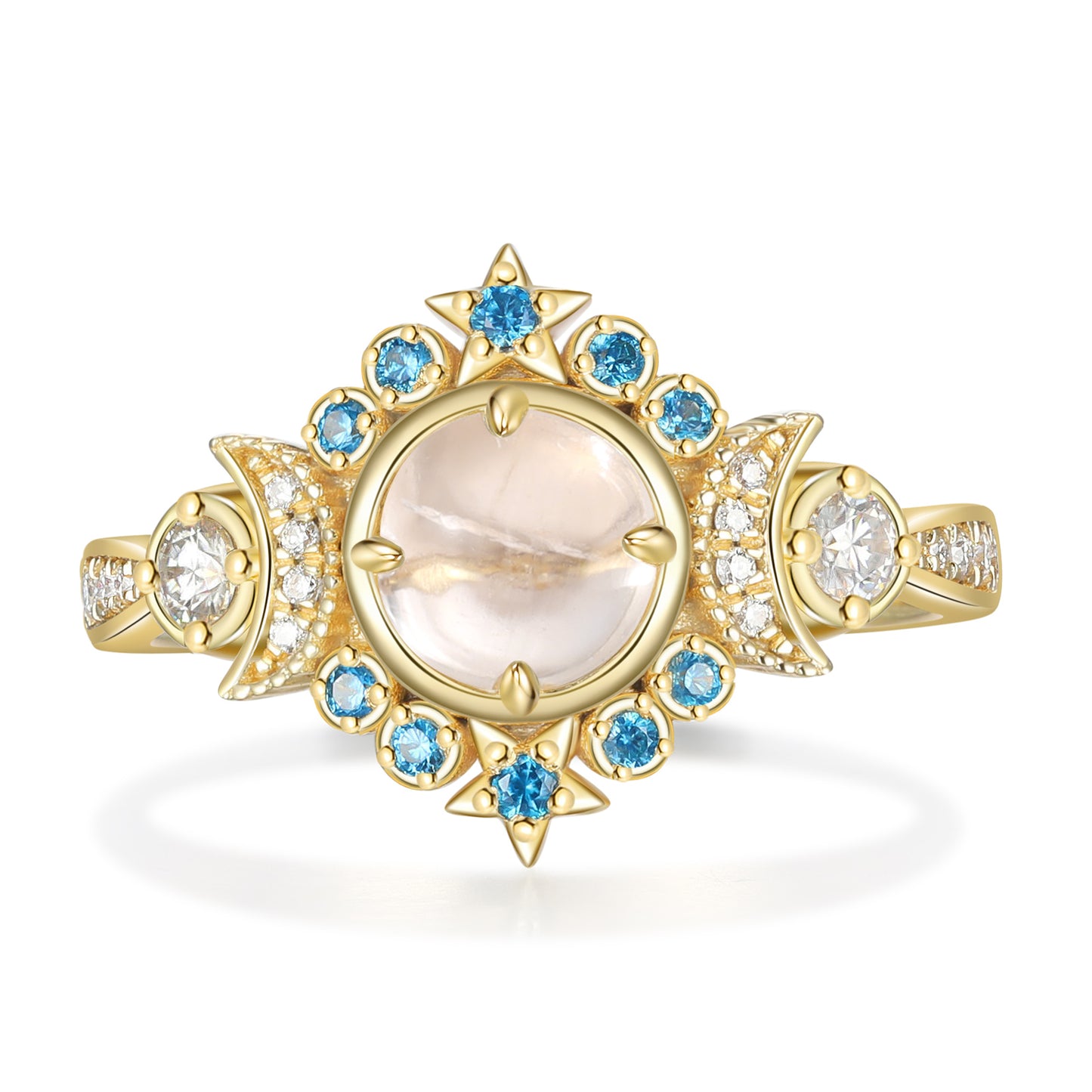 18K Moonstone Engagement Ring