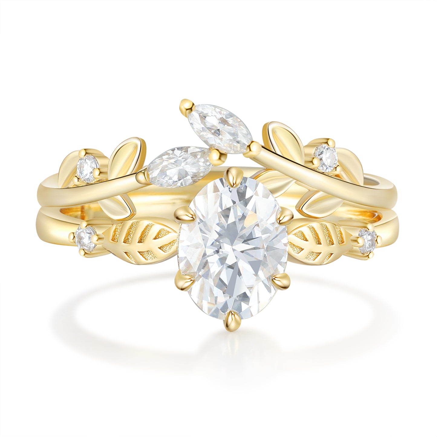 K Gold Lab Moissanite Ring