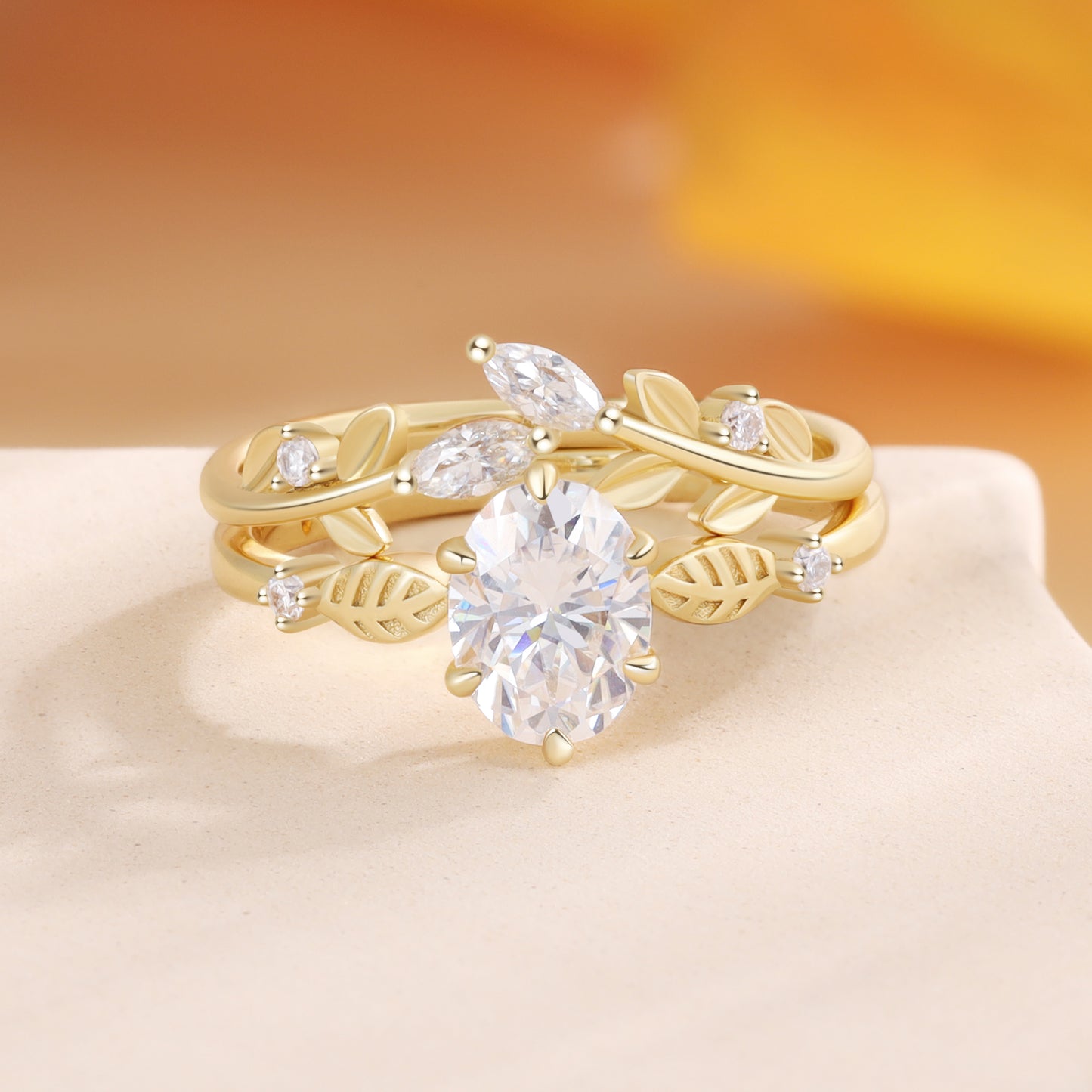 K Gold Lab Moissanite Ring