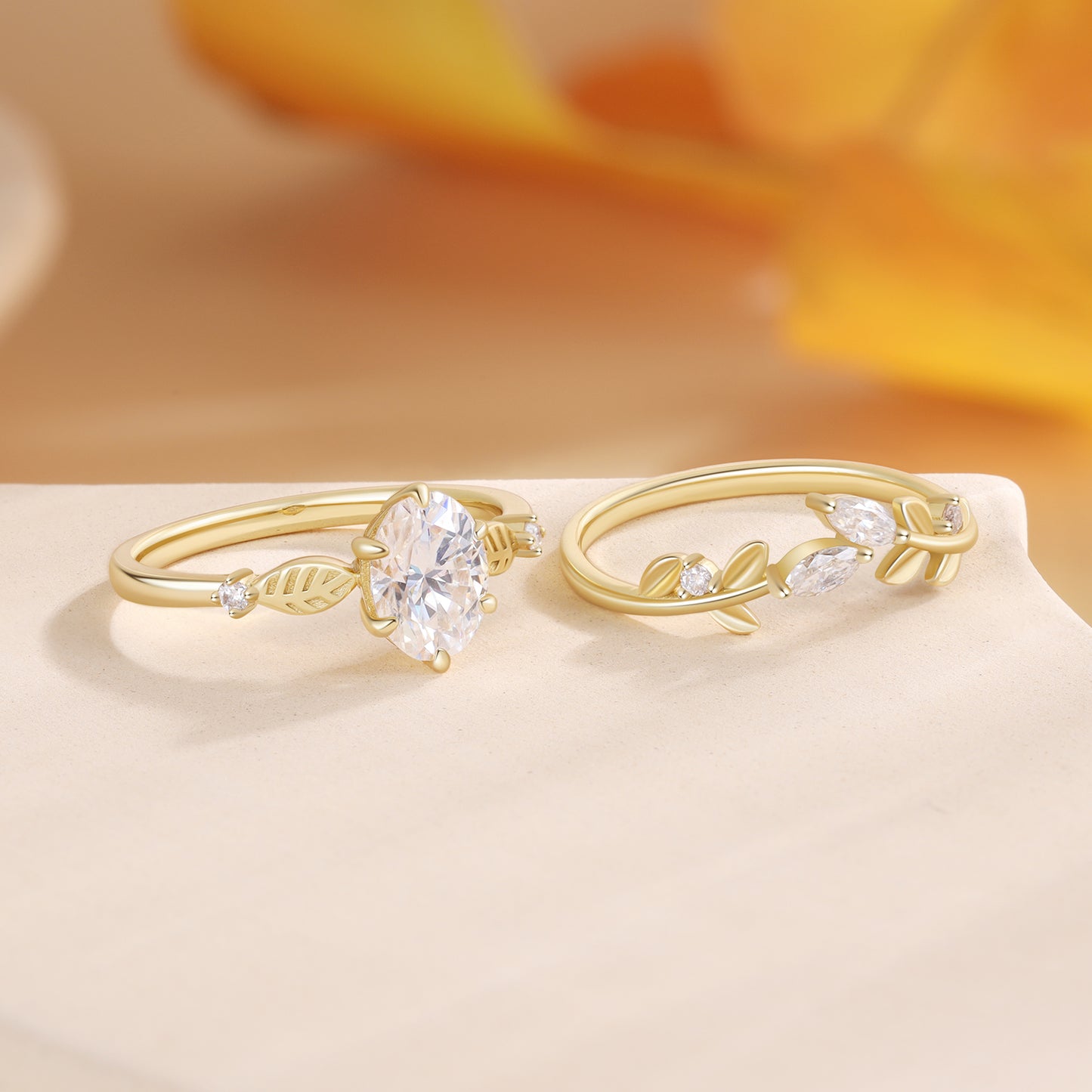 K Gold Lab Moissanite Ring