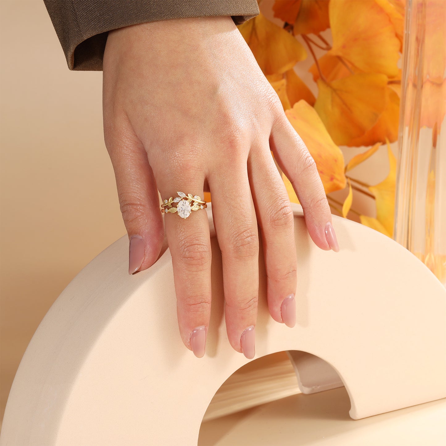 K Gold Lab Moissanite Ring