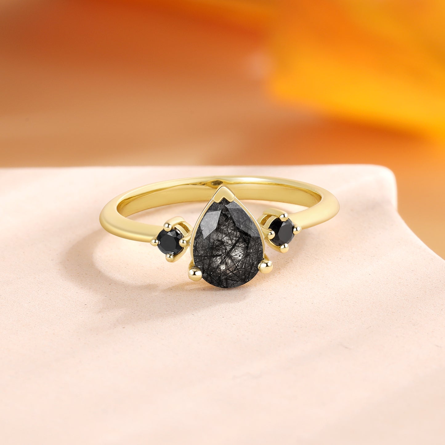 Black Quartz Ring