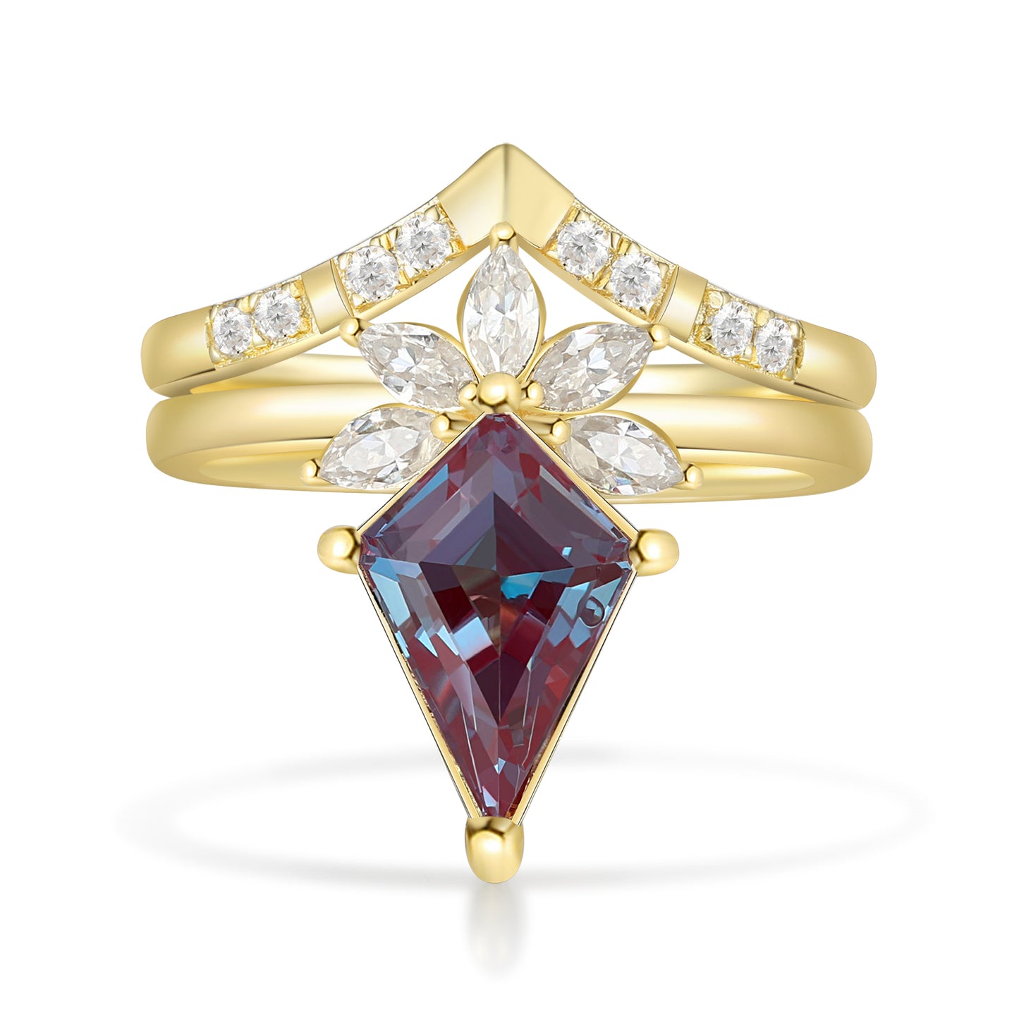 K Gold Lab Alexandrite Ring