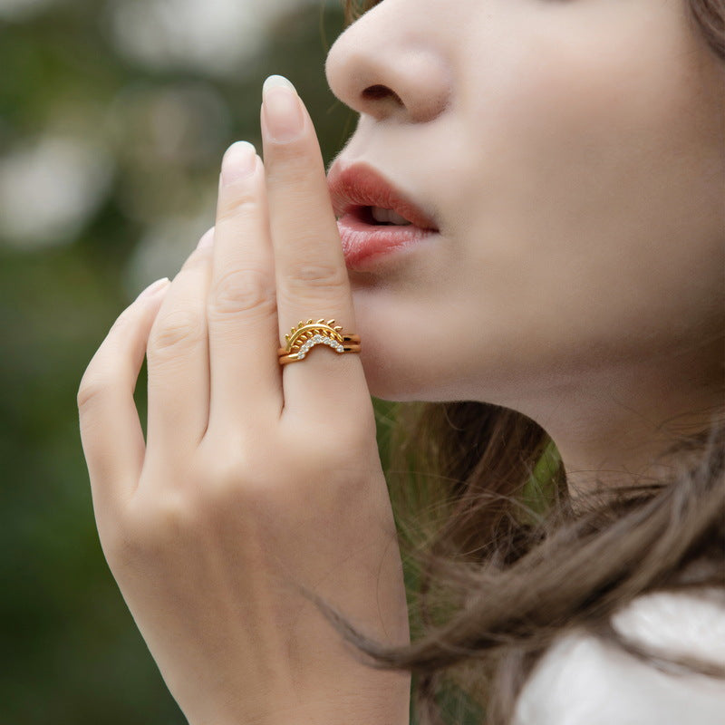 Triple Stack Willow Branch Ring