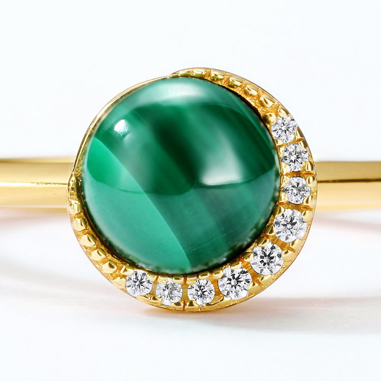 Malachite CZ Ring