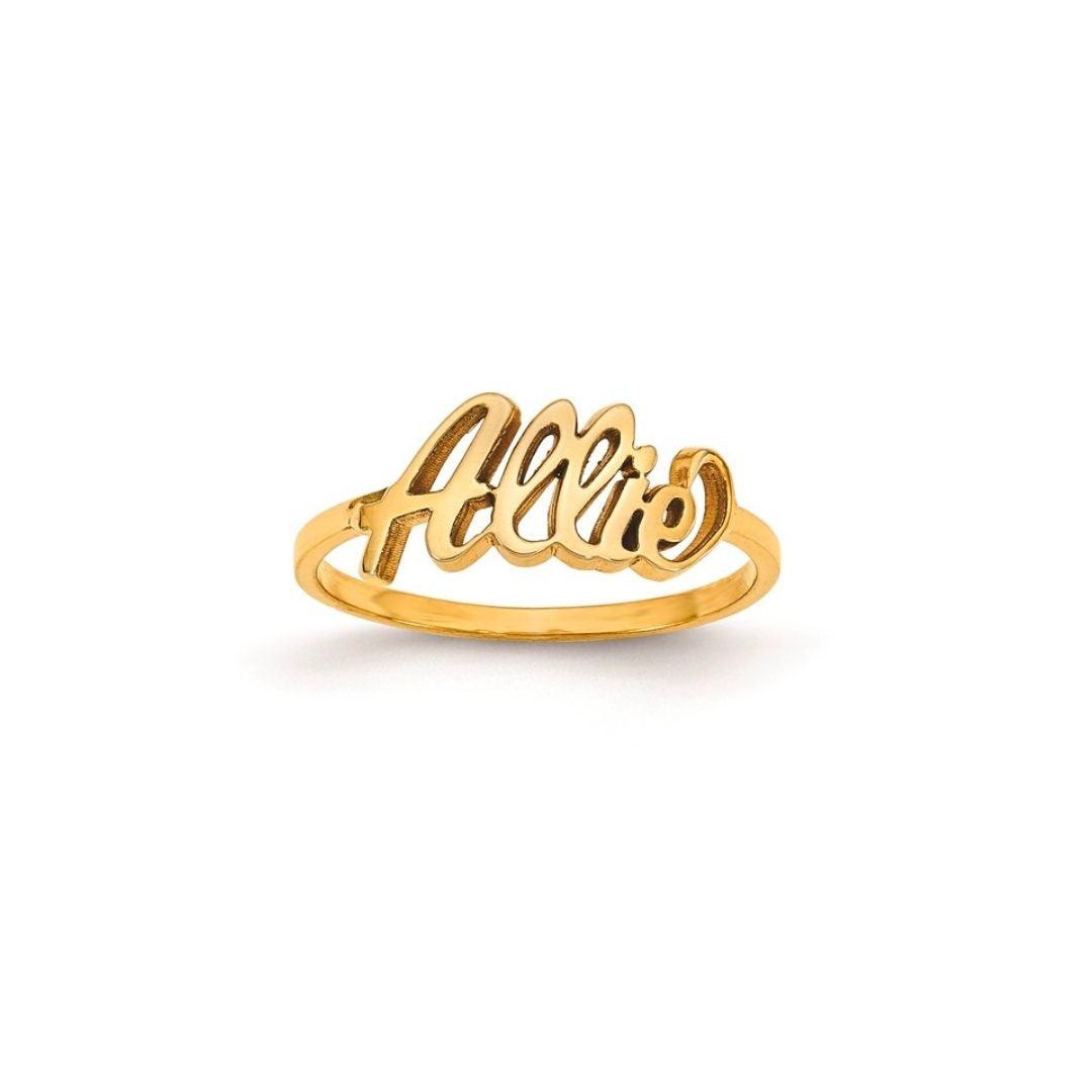 Cursive Name Ring - Elisha Marie Jewelry