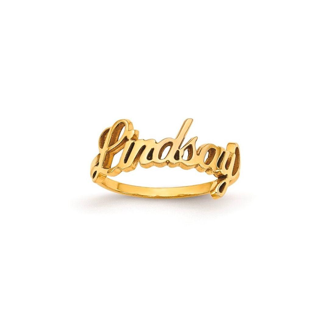 Cursive Name Ring - Elisha Marie Jewelry