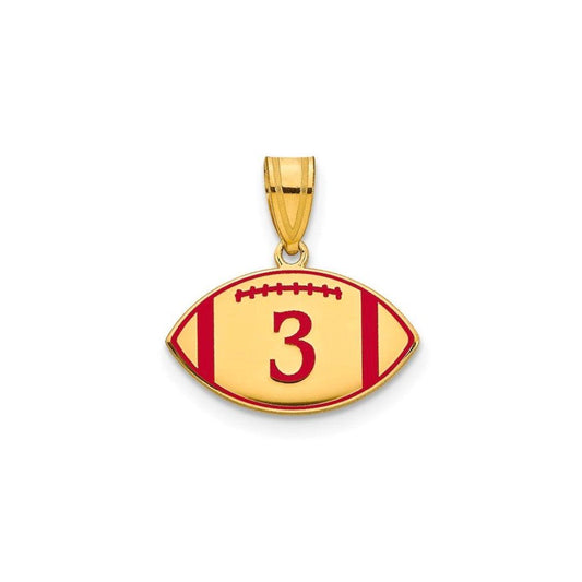 Football Number Charm - Elisha Marie Jewelry