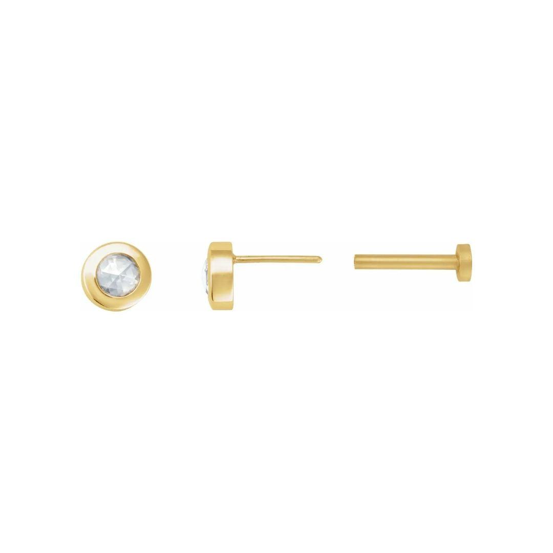 Gemstone Press Fit Back Stud Earring - Elisha Marie Jewelry