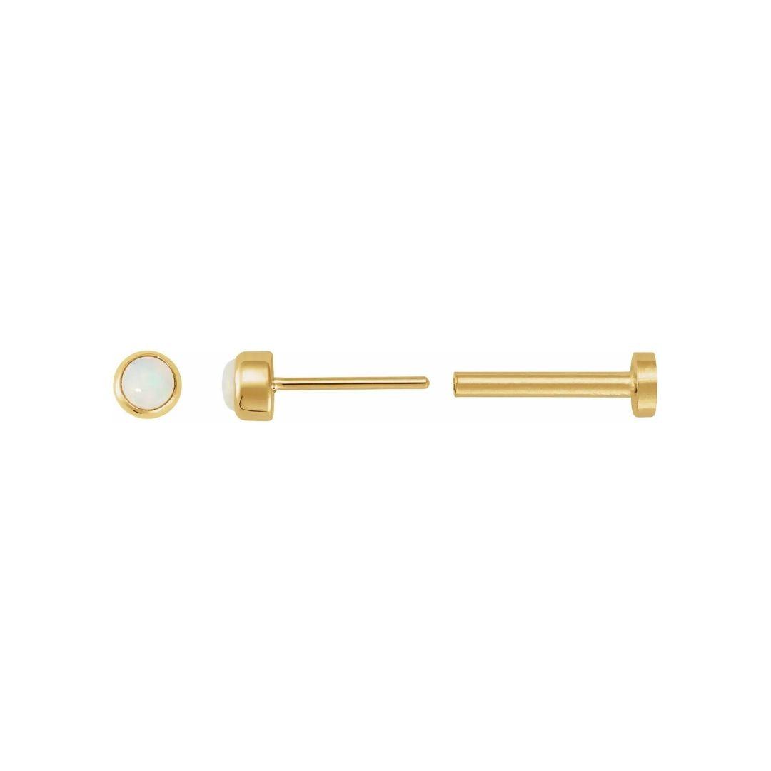 Gemstone Press Fit Back Stud Earring - Elisha Marie Jewelry