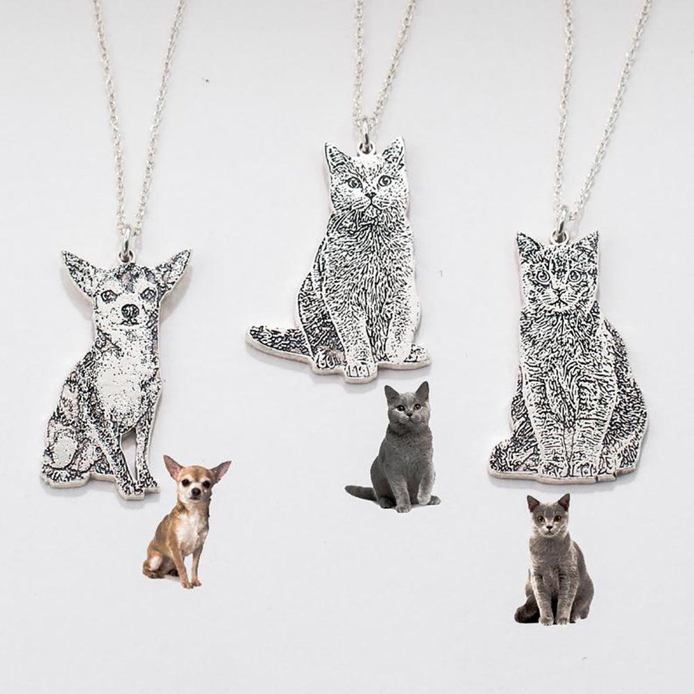 Custom Pet Portrait Necklace
