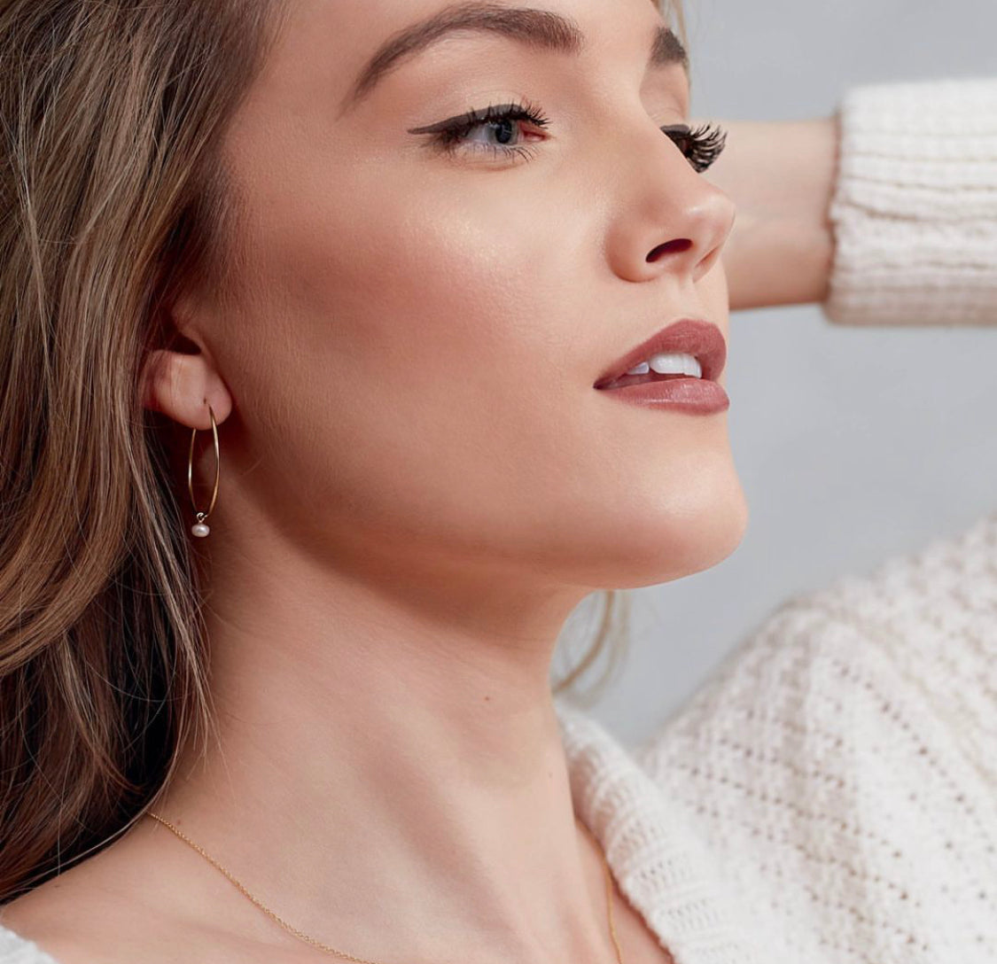 Pearl Hoop Earring