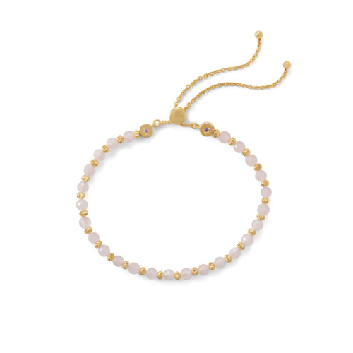 Rose Quartz Bolo Bracelet