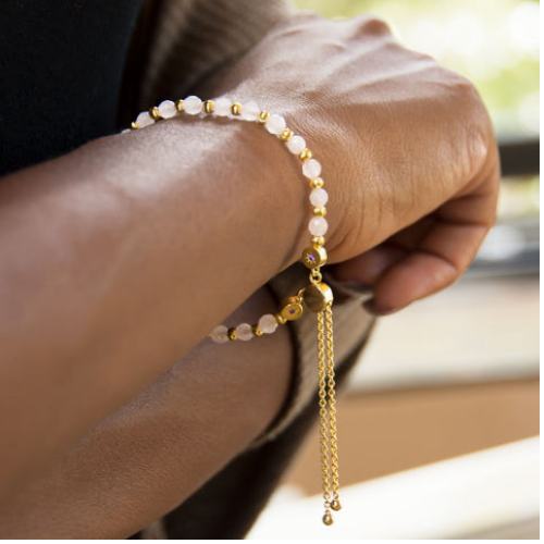Rose Quartz Bolo Bracelet